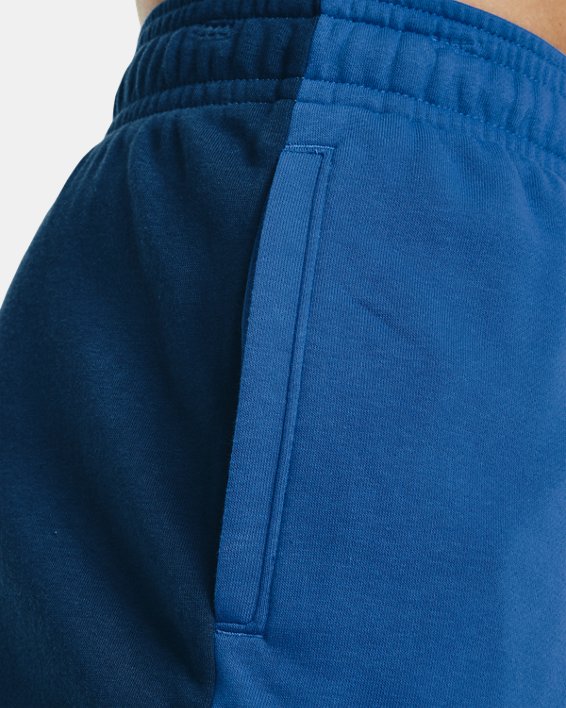 Men's UA Rival Terry Colorblock Shorts, Blue, pdpMainDesktop image number 3